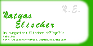 matyas elischer business card